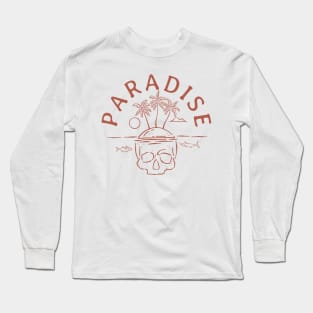 Paradise Skull Island Long Sleeve T-Shirt